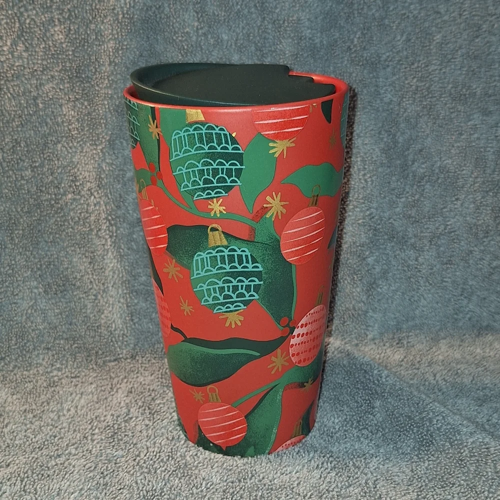 Starbucks 2019 Ceramic Holiday Travel Tumbler Mug Christmas Ornaments Ch…